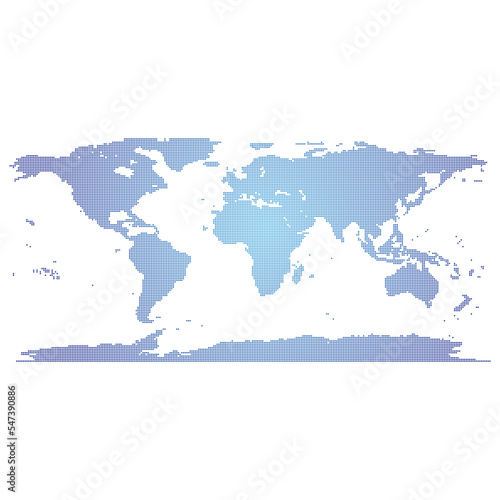 Fototapeta Naklejka Na Ścianę i Meble -  Dotted color world map vector