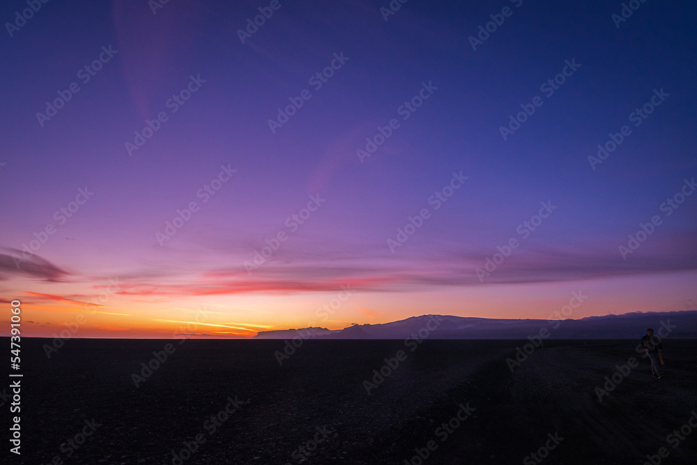 Landscape near the Plane Wreck during the sunset (Iceland) Landscape near the Plane Wreck during the sunset (Iceland)