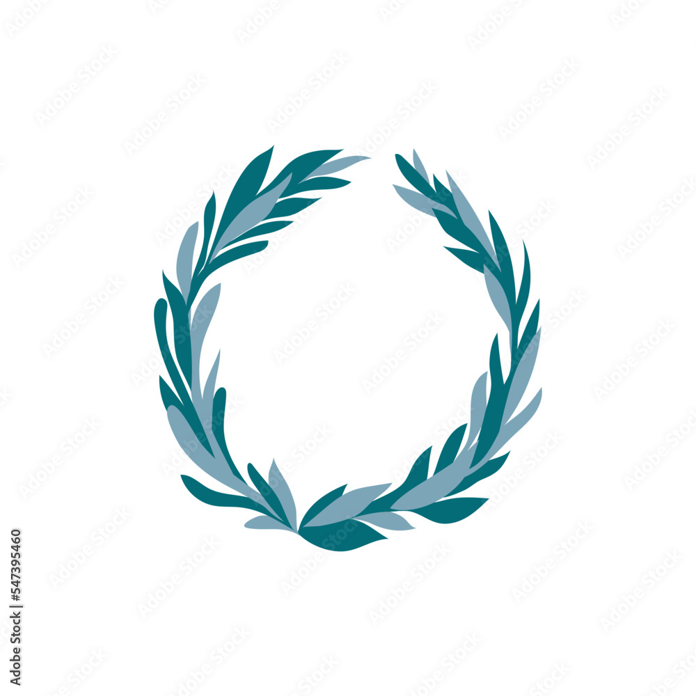 Christmas wreath of leaves vector illustration. Christmas wreath of leaves vector illustration.