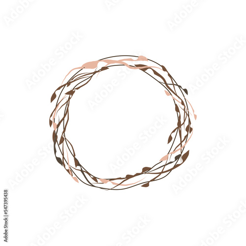 Christmas wreath base vector illustration.