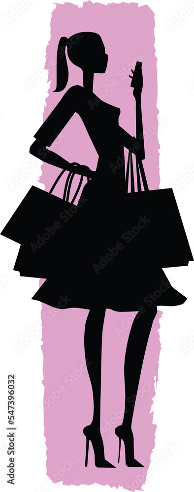 Women Shopping Silhouettes - transparent png Women Shopping Silhouettes - transparent png