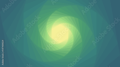 A tunnel effect. Light at the end of the tunnel. Background in bright tints. Abstract bg. Vector design. 