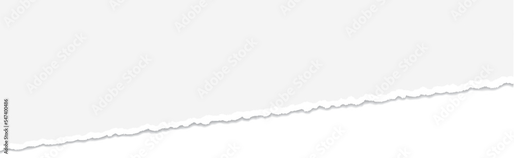 white colored vector torn paper banner with ripped edges with space for your text