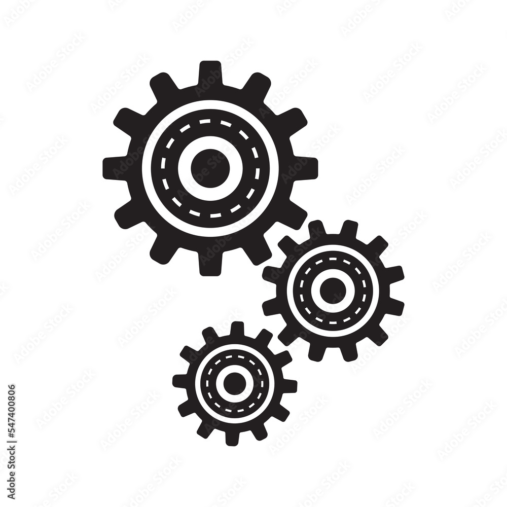 Gear, Settings, Cogwheel, Configuration, Management Icon Solid Style. Vector Icon Design Element. Vector Icon Gear, Settings, Cogwheel, Configuration, Management Icon Solid Style. Vector Icon Design Element. Vector Icon