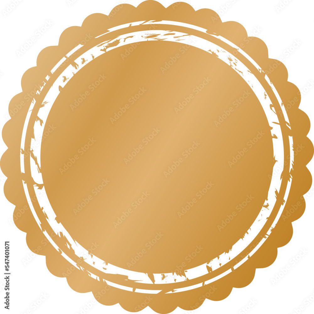 vector illustration of gold colored award banner