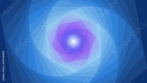 A tunnel effect. Light at the end of the tunnel. Background in bright tints. Abstract bg. Vector design. 