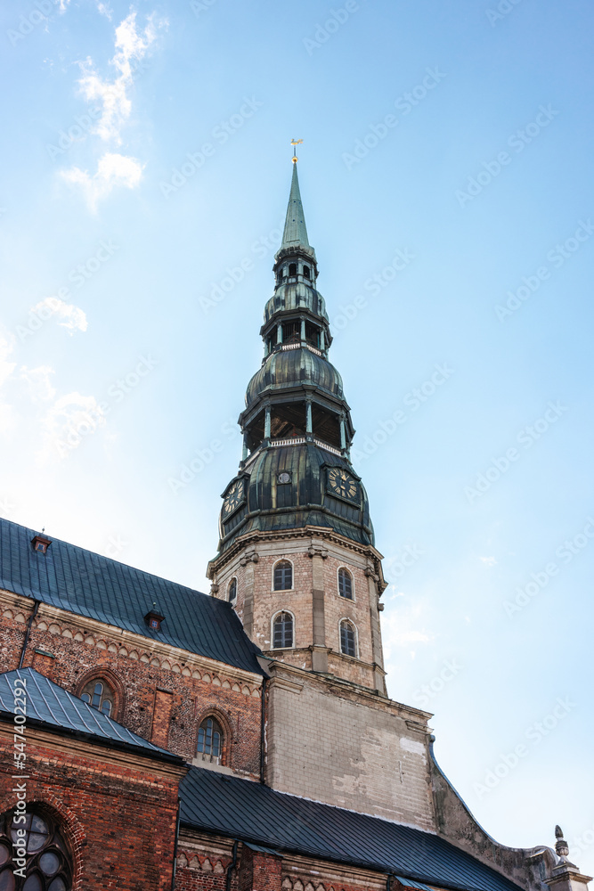 St. Peter's Church tower in Riga, Latvia