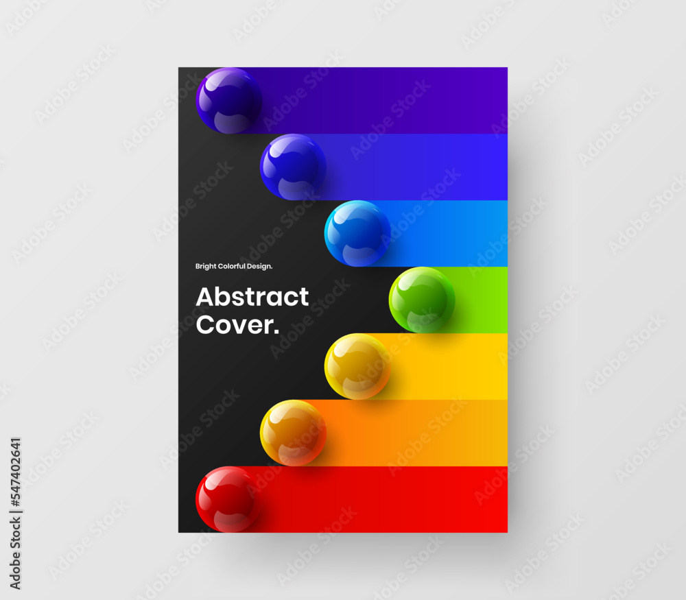 Clean poster design vector illustration. Isolated realistic balls magazine cover concept. Clean poster design vector illustration. Isolated realistic balls magazine cover concept.