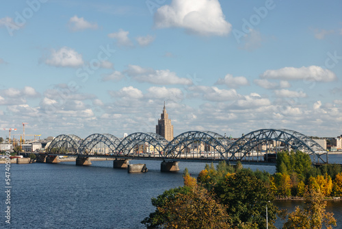 Bridge over Daugava river in Riga, Latvia © Dennis