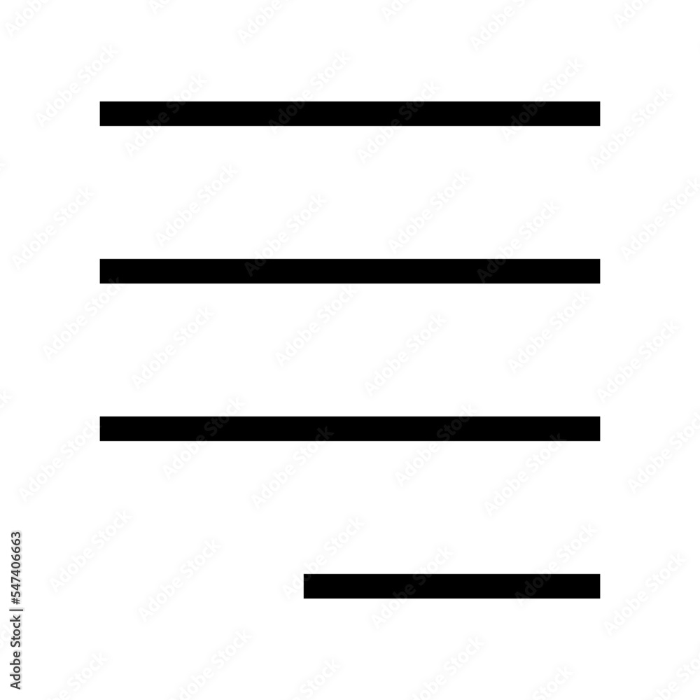 Align Icon Vector Symbol Design Illustration Align Icon Vector Symbol Design Illustration