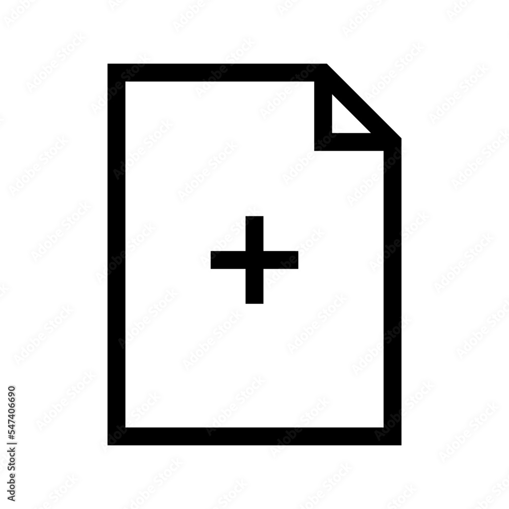 Add File Icon Vector Symbol Design Illustration Add File Icon Vector Symbol Design Illustration