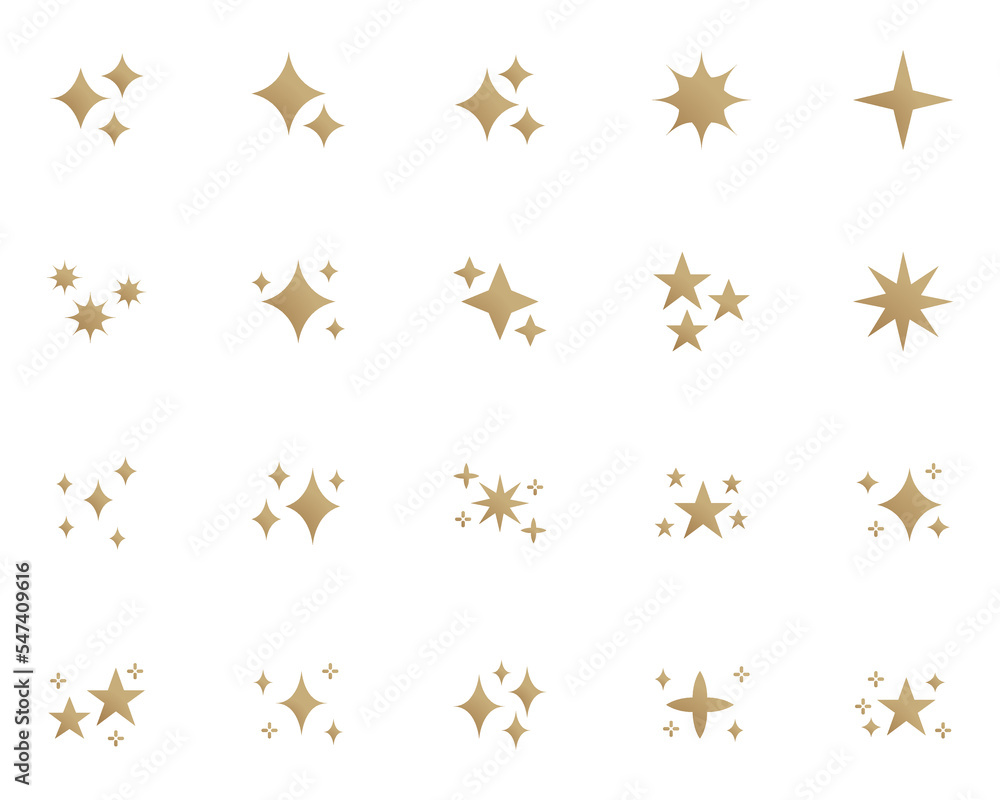 set of sparkle icons, glitter, effect set of sparkle icons, glitter, effect