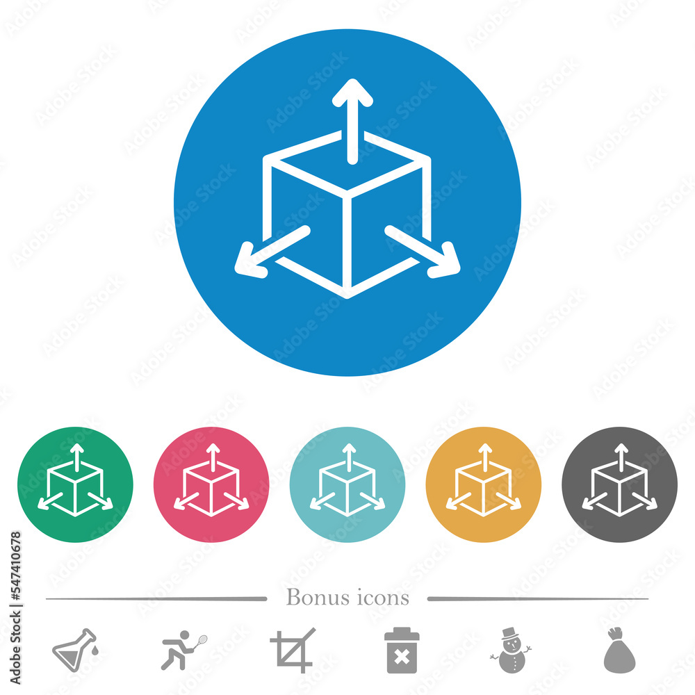 Scalability flat round icons Scalability flat round icons