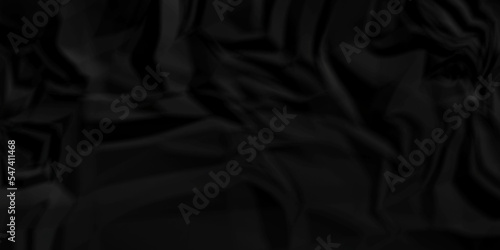Dark Black facbric paper crumpled texture. dark black textured crumpled black paper background. panorama black paper texture background, crumpled pattern.	
