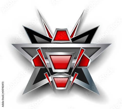 Abstract metallic symbol 3d...