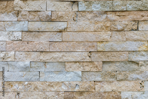 Wall texture lined with decorative bricks