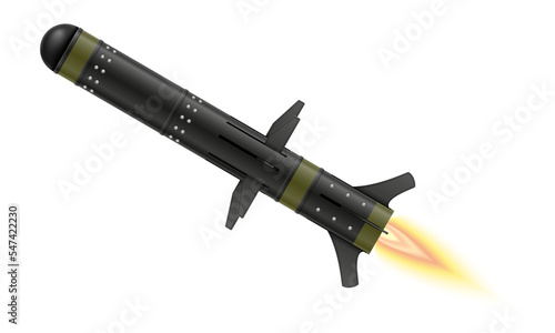 hand portable missile system vector illustration