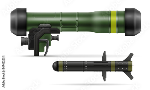 hand portable missile system vector illustration