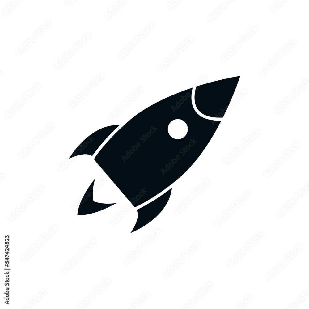 Rocket icon vector logo design template Rocket icon vector logo design template