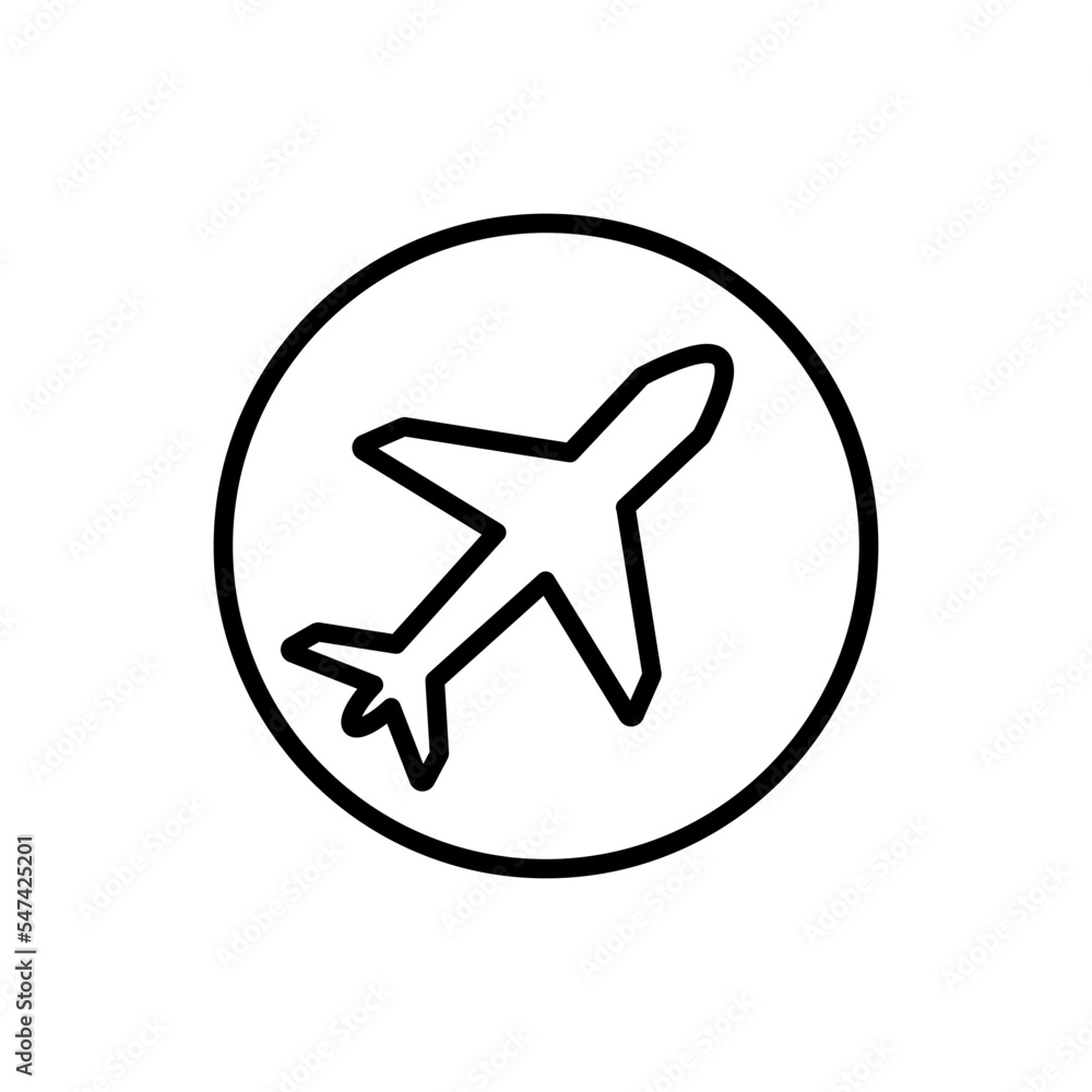 Airplane icon vector logo design template Airplane icon vector logo design template