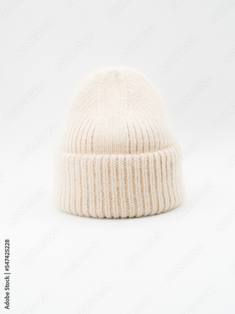 Fashionable, stylish winter hat, beige Fashionable, stylish winter hat, beige