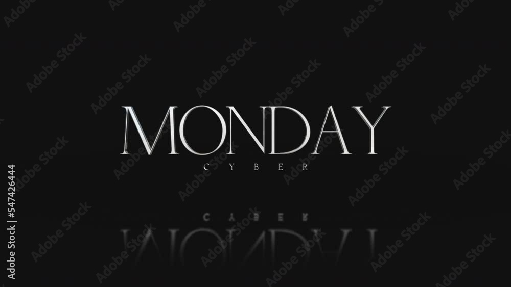 Elegance Cyber Monday text on black gradient, motion abstract business, modern, promo and holidays style background Elegance Cyber Monday text on black gradient, motion abstract business, modern, promo and holidays style background