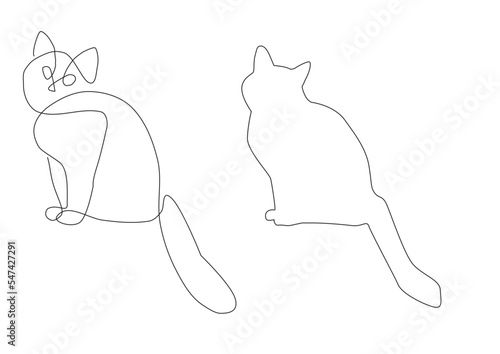 猫の線画