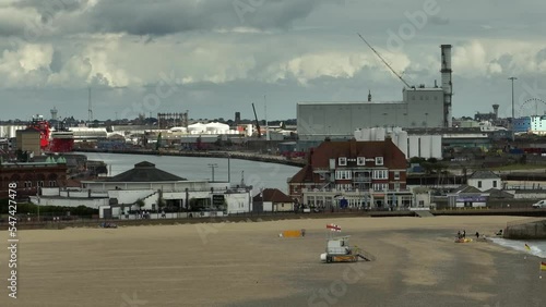Great Yarmouth Beach Industrial Seafront River Yare Aerial