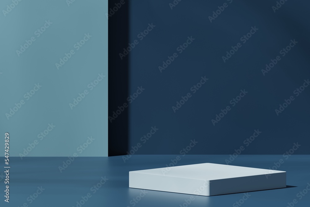 Scene with a podium for product presentation, 3d rendering Scene with a podium for product presentation, 3d rendering