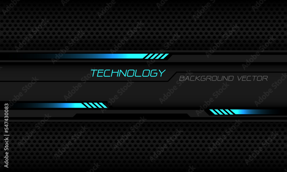 Abstract technology grey blue cyber black circuit banner overlap on circle mesh design ultramodern futuristic background vector Abstract technology grey blue cyber black circuit banner overlap on circle mesh design ultramodern futuristic background vector