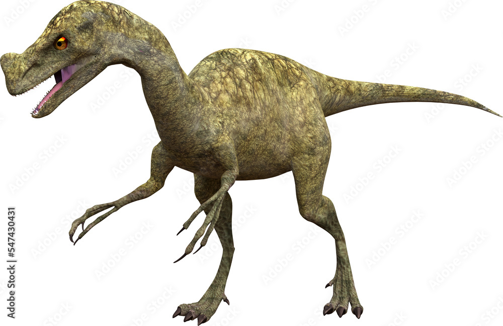 Fototapeta premium Dinosaur Ornitholestes Transparent Background
