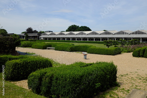 Structure covering the remains of Fishbourne Roman palace, Chichester, UK.