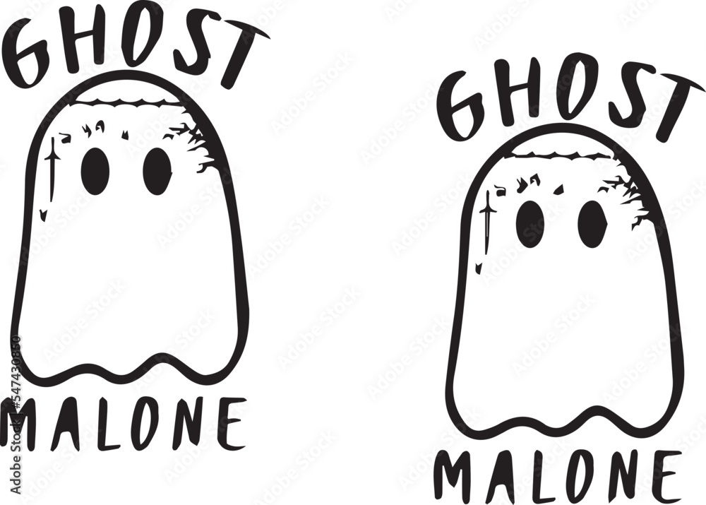 Ghost Malone vector file editable | any changes can be possible Stock ...