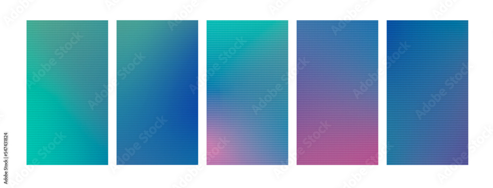 Vector illustration of mobile app color background. Art design modern screen. Mesh gradients with ornament. Abstract concept graphic element