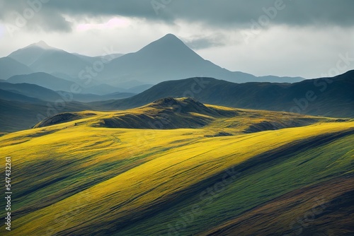 paysage naturel avec montagnes  photo