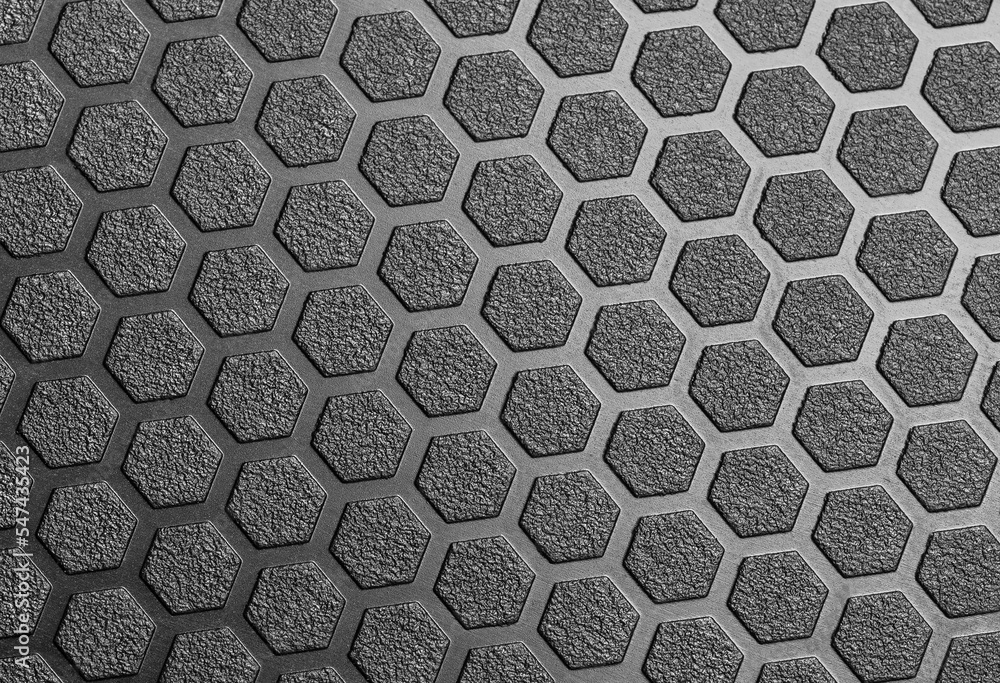 Hexagon pattern. Abstract black background. Geometric texture