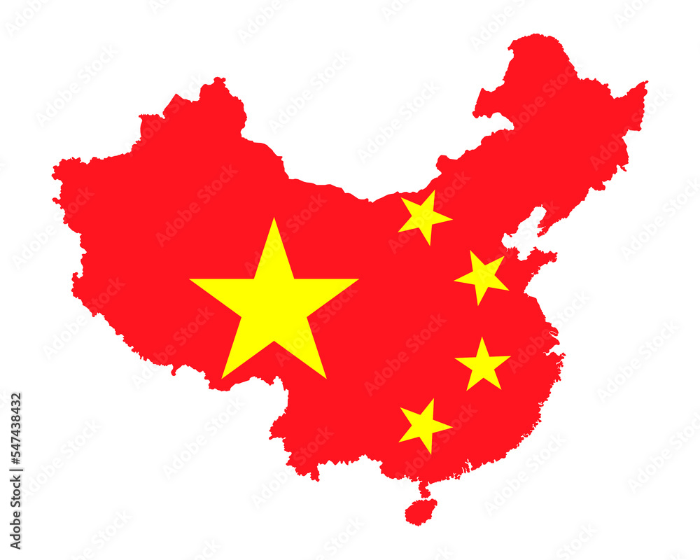 China map with administrative divisions. Vector illustration.