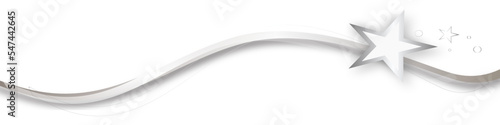Stern Silber Welle Wellen Band Banner