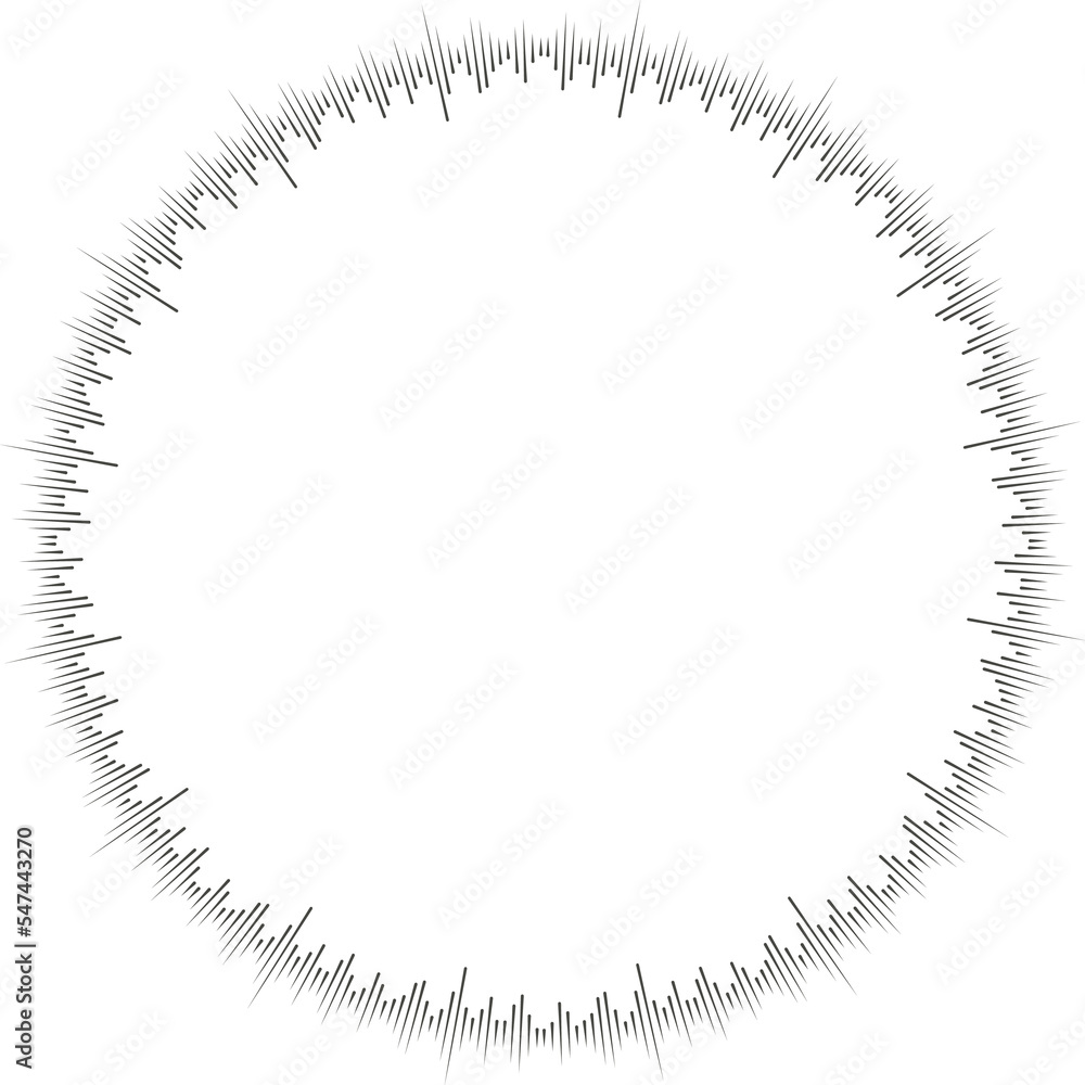 Circle audio wave. Circular music sound equalizer. Abstract radial radio and voice volume symbol.
Circle audio wave. Circular music sound equalizer. Abstract radial radio and voice volume symbol.