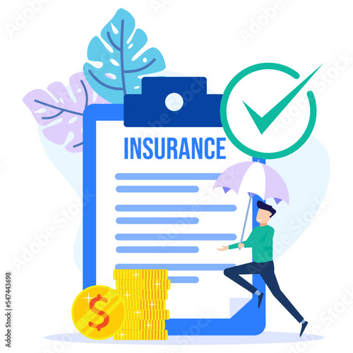 Illustration vector graphic cartoon character of insurance