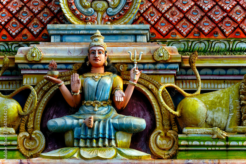 Detail of Shiva Hindu Temple near Arsenal, Terre Rouge, Pamplemousses district, Mauritius, Africa, Detail of Shiva Hindu Temple near Arsenal, Terre Rouge, Pamplemousses district, Mauritius, Africa,