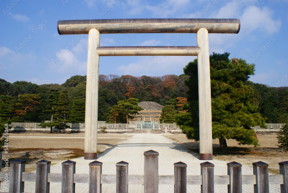 Fushimi Mausoleum, also known as Momoyama Mausoleum in Fushimi area of Kyoto, Japan
