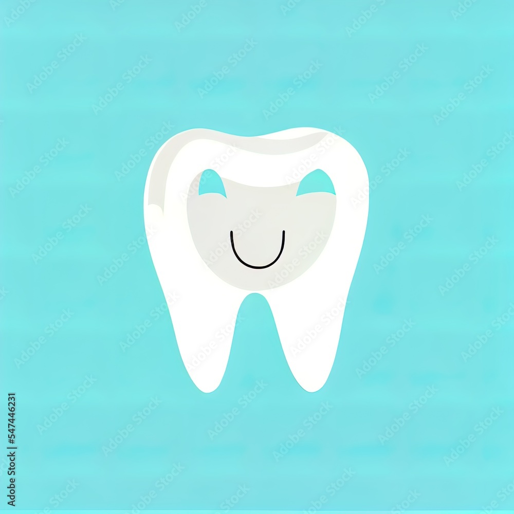 Tooth icon in simple style isolated illustration Tooth icon in simple style isolated illustration