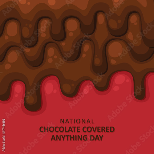National Chocolate Covered Anything Day background.