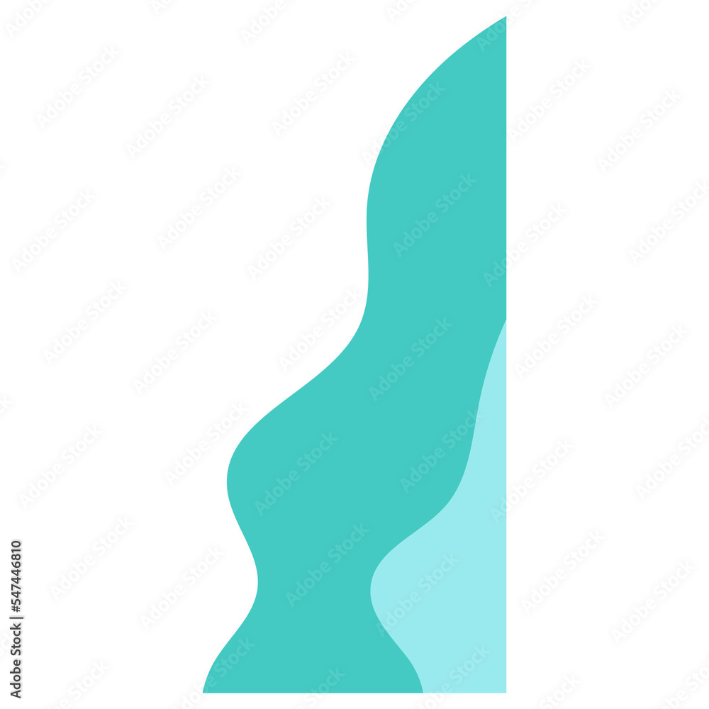 Fototapeta premium Wavy Abstract Corner With Pastel Color