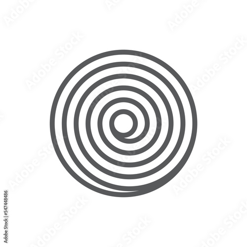 perfect spiral shape simple icon