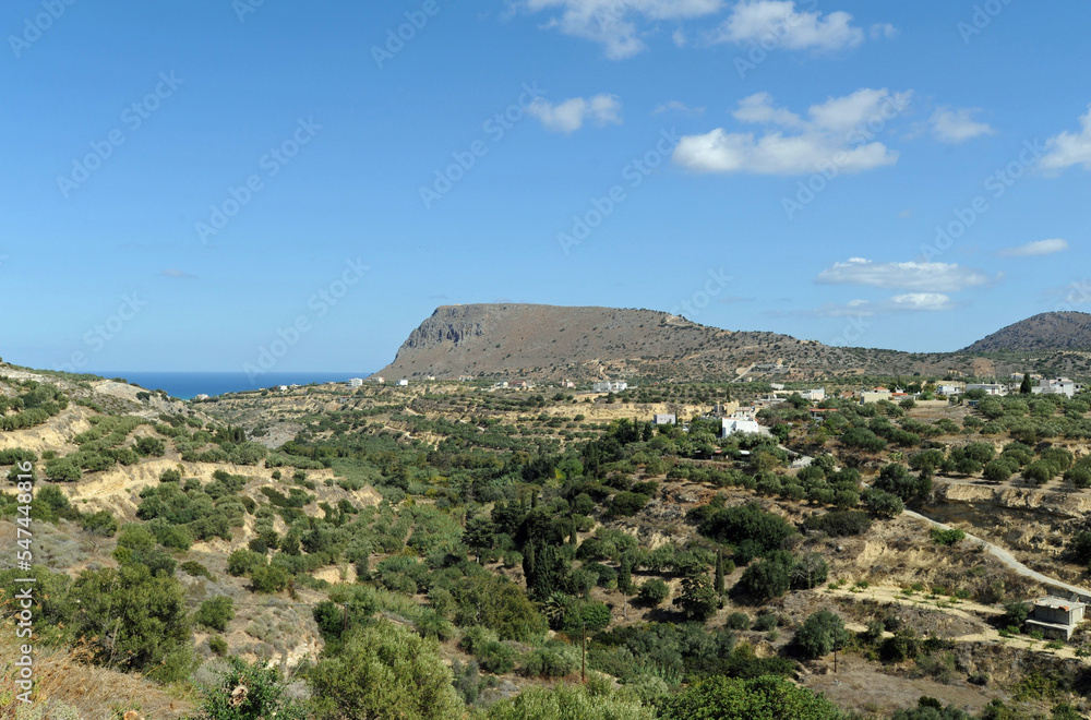 Le mont Édéri vu depuis Skotino en Crète
