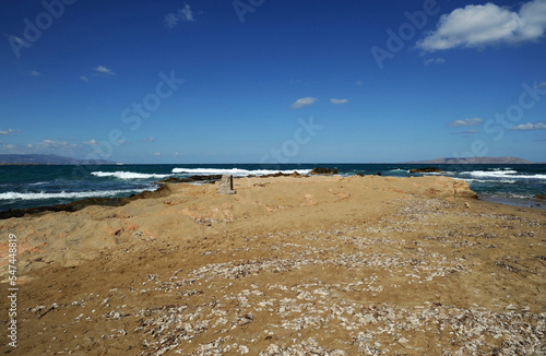 Ruines des chantiers navals minoens près de Kokkini Chani en Crète