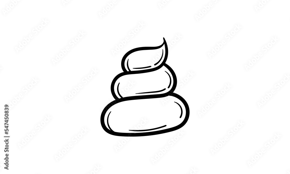 hand drawn dung on a white background hand drawn dung on a white background