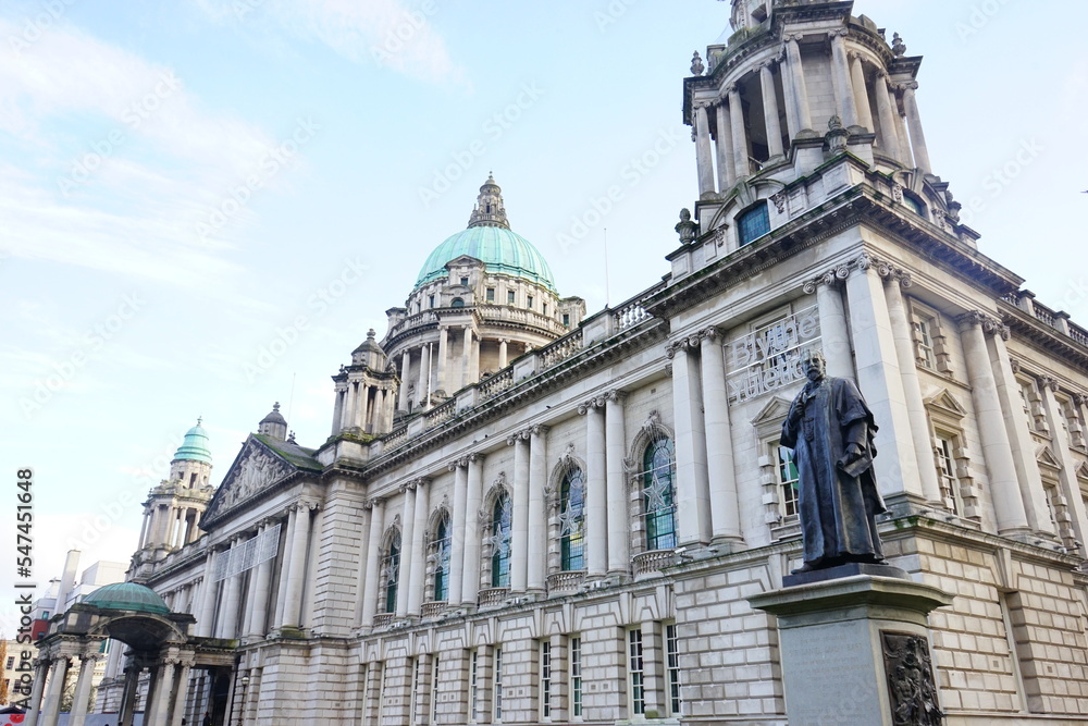Belfast City Hall located in Donegall Square, Belfast, Northern Ireland